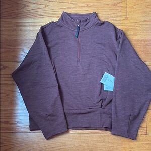 Athleta Woman’s Brownish Purple Quarter-Zip Sweater